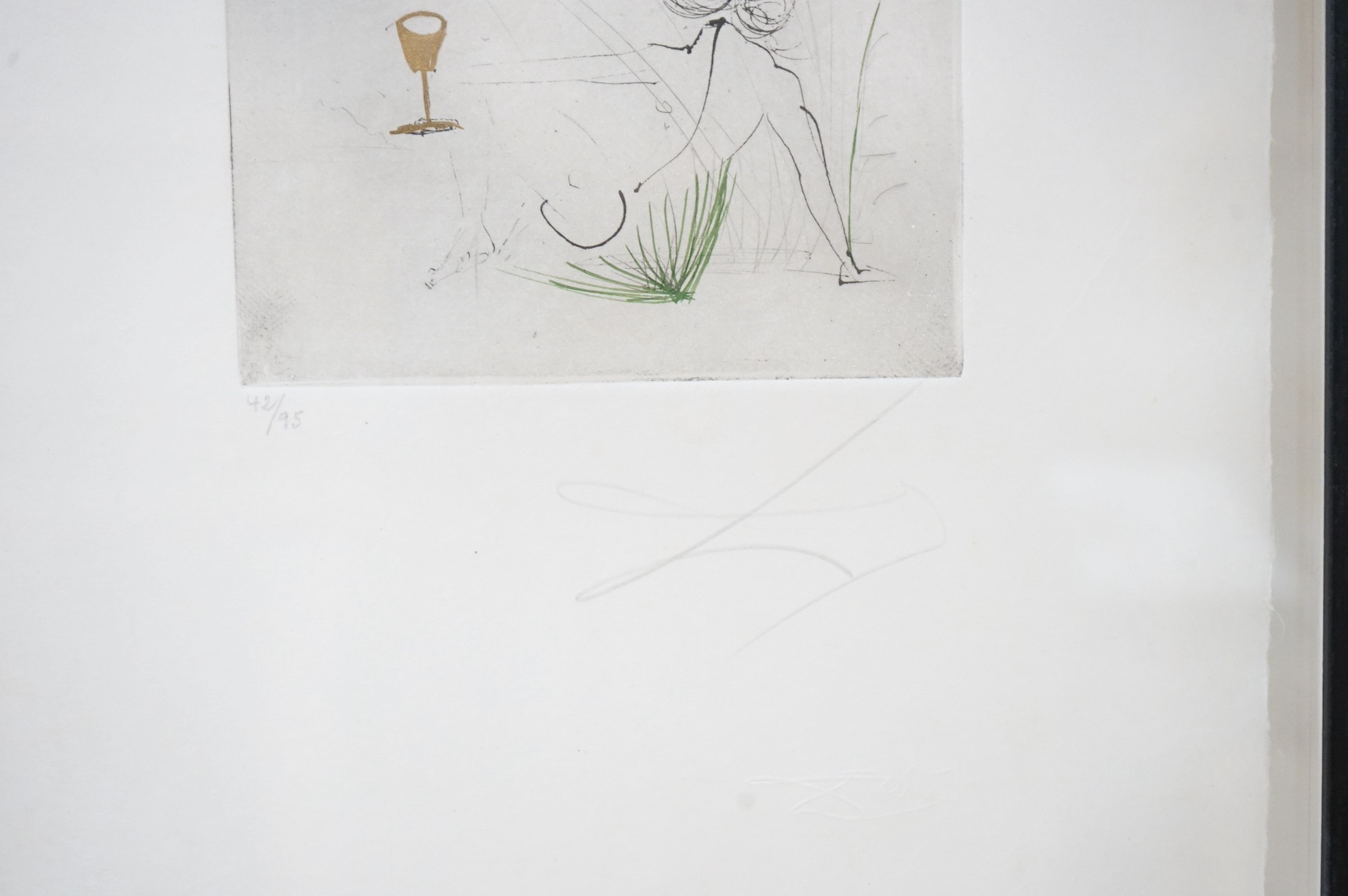 Salvador Dali (Spanish, 1994-1989), etching, 'Petit nous, from Les amours de Cassandre', signed in pencil, limited edition 42/95, 38 x 28cm. Condition - good